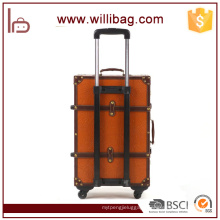 New Fashion Unique Trolley Luggage Vintage Leather Suitcase